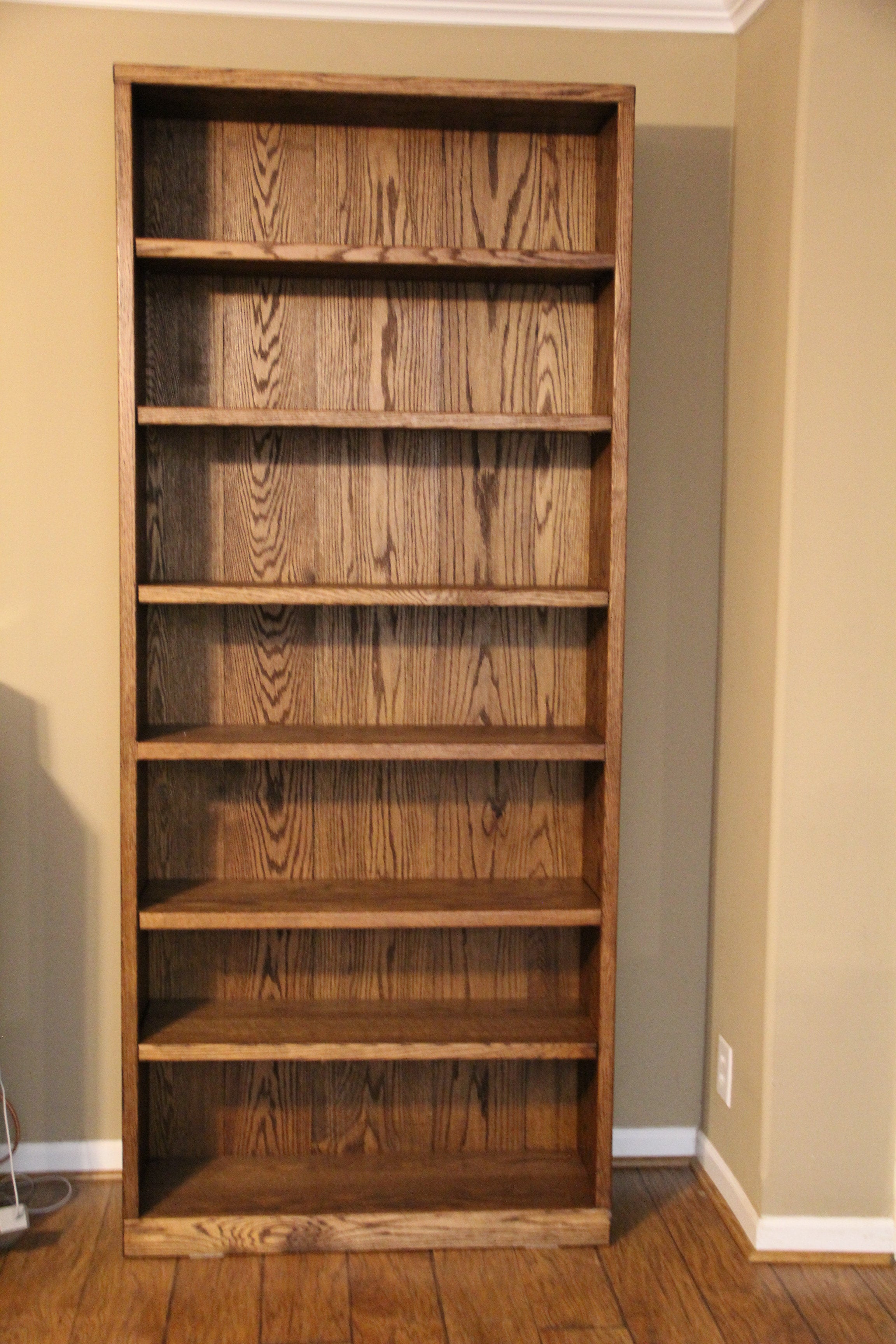 Custom oak bookcase72" x 36" tall Rusty's Woodworking Custom Made